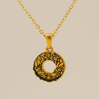 1 piece classic letter titanium steel  gold plated unisex pendant necklaces h5 